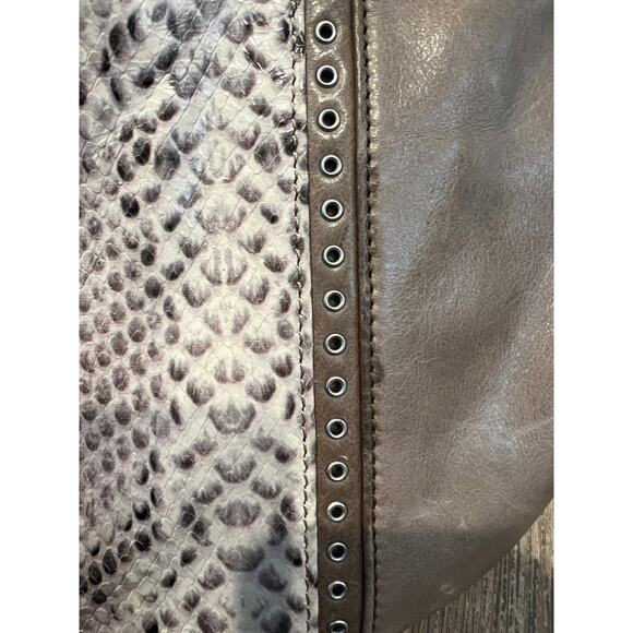 Rebecca Minkoff Python Embossed Curved Bottom Hobo Crossbody Bag - Picture 13 of 13